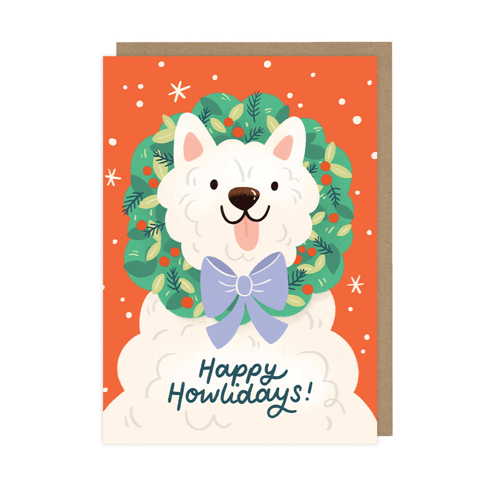 Happy Howlidays Dog Christmas Card, Christmas Singles Cards - HOP051