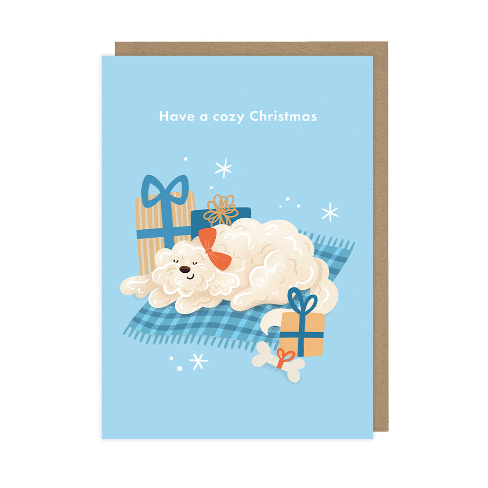 Cockapoo Cozy Christmas, Christmas Singles Cards - HOP061