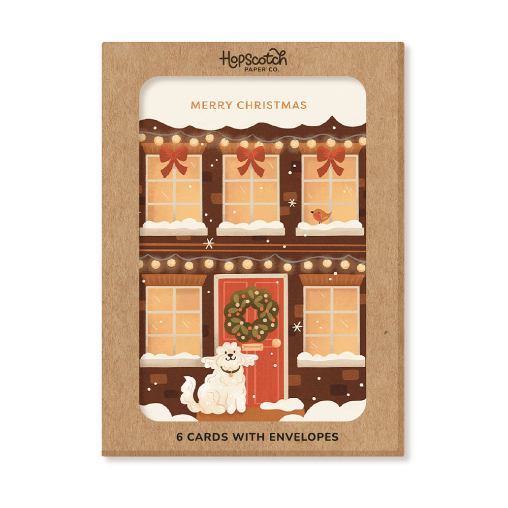 Cozy Christmas House, Pack of 6 Christmas Cards