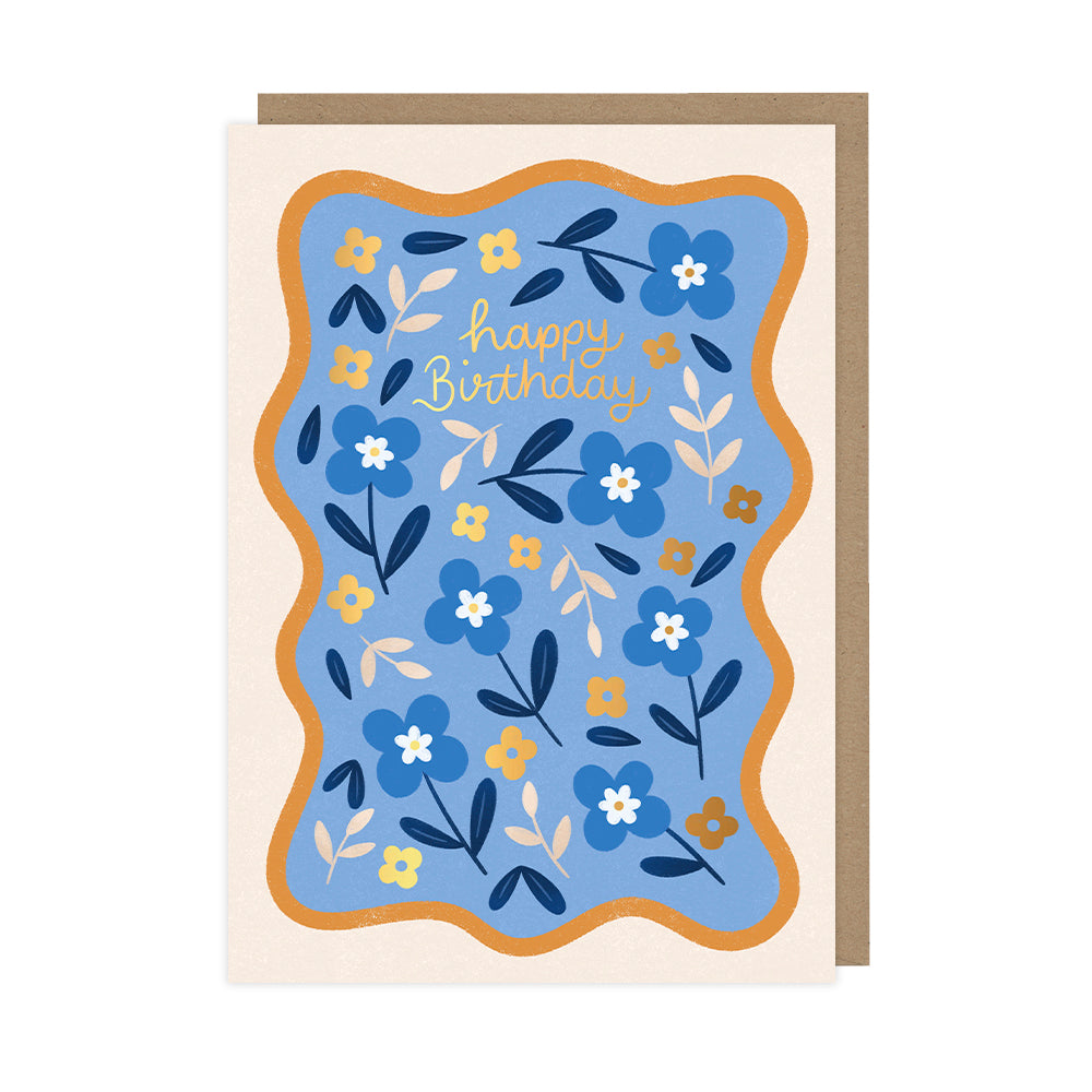 Luxury Floral Birthday Card, Foiled Birthday Greetings Card - HOP071