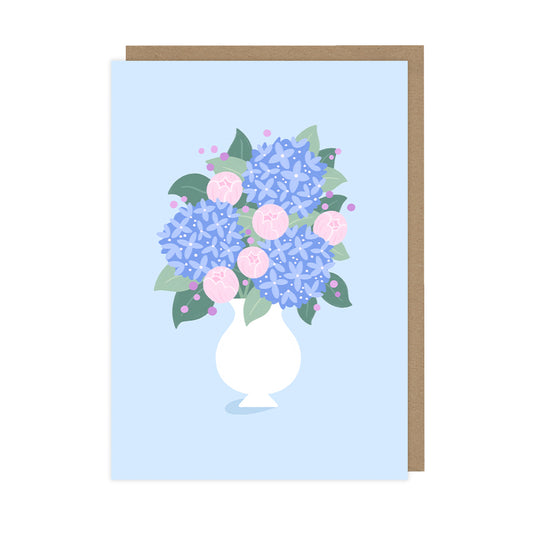 Hydrangea Greetings Card, Everyday Blank Art Card - HOP080