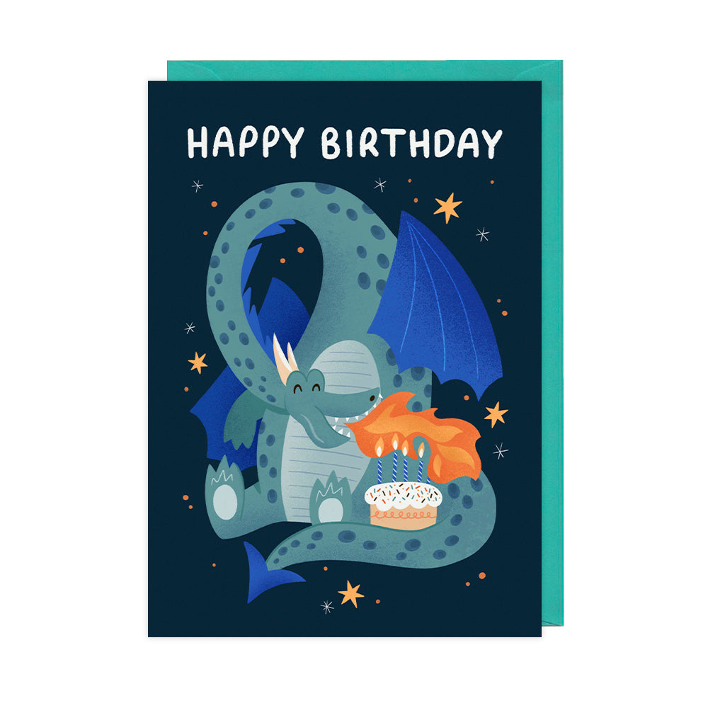 Dragon & Cake, Birthday Cards - HOP029