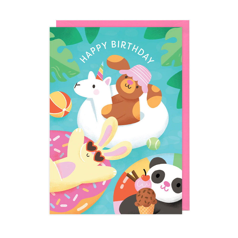 Pool Party, Birthday Cards - HOP040